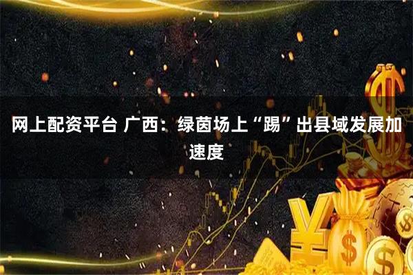 网上配资平台 广西：绿茵场上“踢”出县域发展加速度